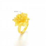 足金富貴花開蝴蝶結花卉套裝